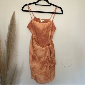 E & M | Tie Dye Wrap Slip Mini Dress